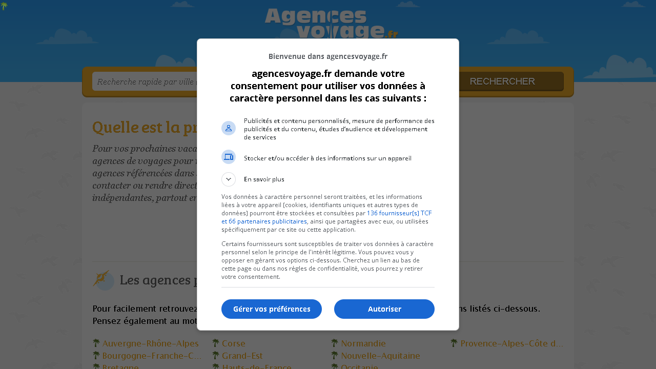 Capture d'écran de http://agencesvoyage.fr/